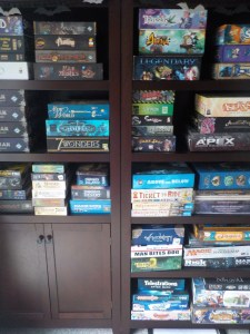 a small part of our gaming shelves